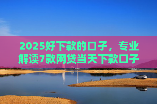 2025好下款的口子，专业解读7款网贷当天下款口子
