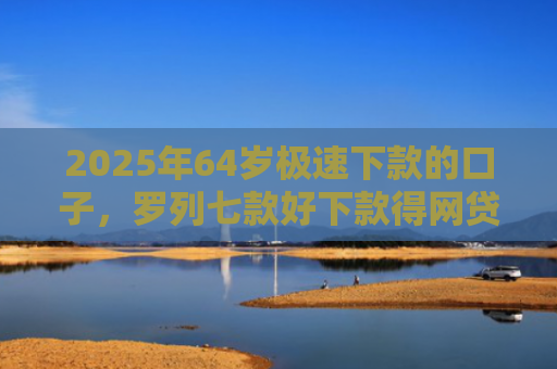 2025年64岁极速下款的口子，罗列七款好下款得网贷口子