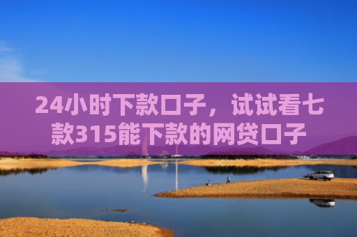 24小时下款口子，试试看七款315能下款的网贷口子