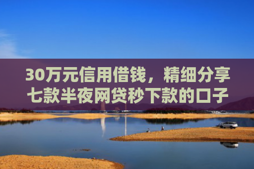 30万元信用借钱，精细分享七款半夜网贷秒下款的口子