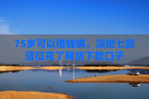 75岁可以借钱嘛，深挖七款信征花了网贷下款口子
