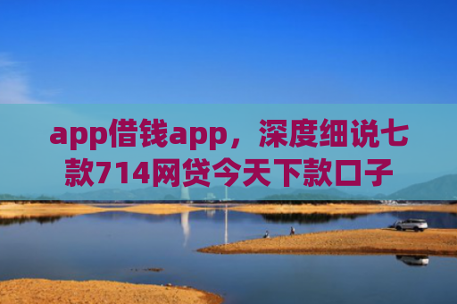 app借钱app，深度细说七款714网贷今天下款口子