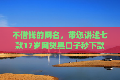 不借钱的网名，带您讲述七款17岁网贷黑口子秒下款app