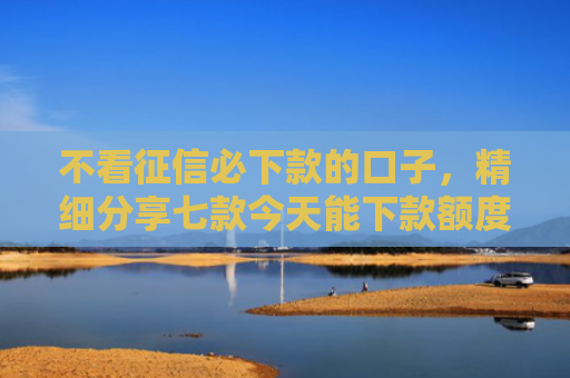 不看征信必下款的口子，精细分享七款今天能下款额度网贷口子