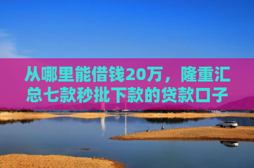 从哪里能借钱20万，隆重汇总七款秒批下款的贷款口子