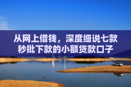 从网上借钱，深度细说七款秒批下款的小额贷款口子