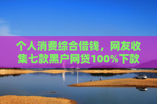 个人消费综合借钱，网友收集七款黑户网贷100%下款