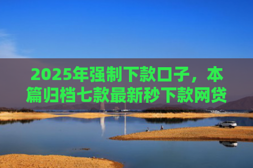 2025年强制下款口子，本篇归档七款最新秒下款网贷口子
