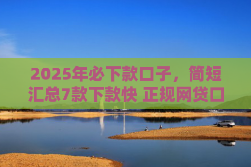 2025年必下款口子，简短汇总7款下款快 正规网贷口子