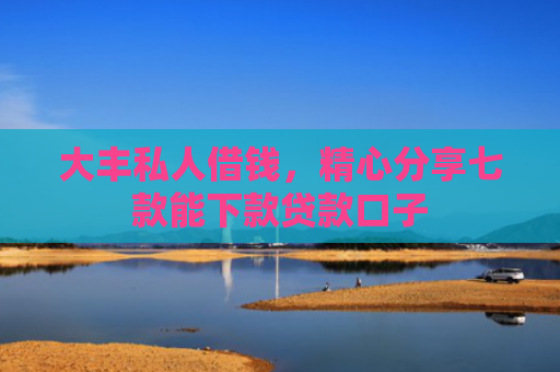 大丰私人借钱，精心分享七款能下款贷款口子