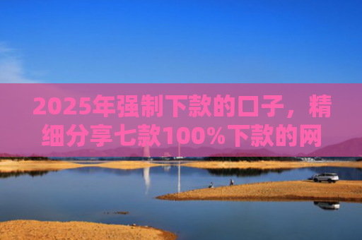 2025年强制下款的口子，精细分享七款100%下款的网贷口子
