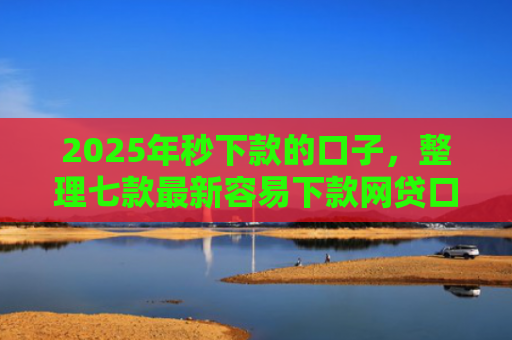 2025年秒下款的口子，整理七款最新容易下款网贷口子