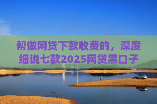 帮做网贷下款收费的，深度细说七款2025网贷黑口子秒下款app