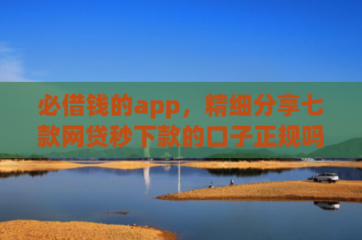 必借钱的app，精细分享七款网贷秒下款的口子正规吗