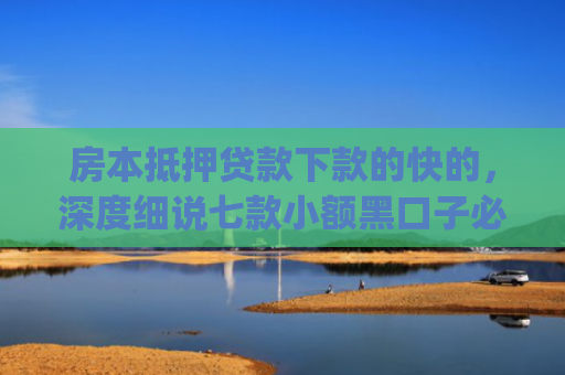 房本抵押贷款下款的快的，深度细说七款小额黑口子必下款app