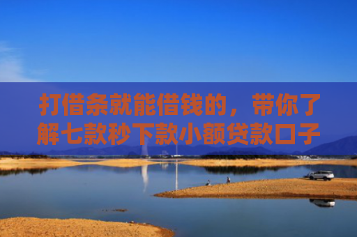 打借条就能借钱的，带你了解七款秒下款小额贷款口子