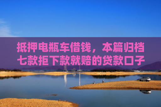抵押电瓶车借钱，本篇归档七款拒下款就赔的贷款口子