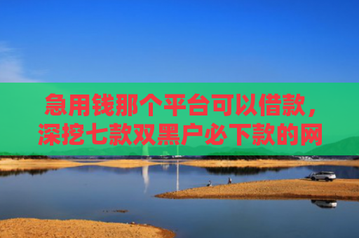 急用钱那个平台可以借款，深挖七款双黑户必下款的网贷口子