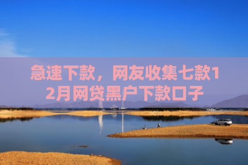 急速下款，网友收集七款12月网贷黑户下款口子