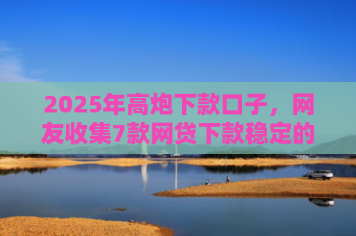 2025年高炮下款口子，网友收集7款网贷下款稳定的口子