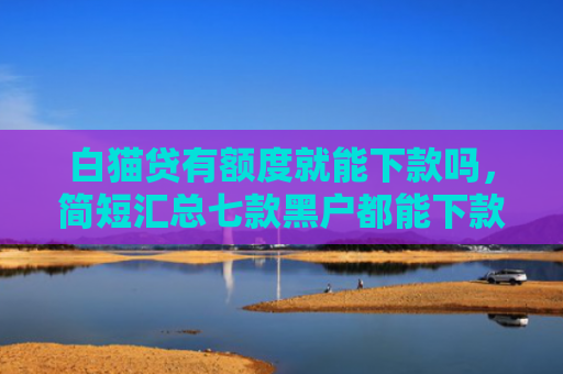 白猫贷有额度就能下款吗，简短汇总七款黑户都能下款的网贷口子