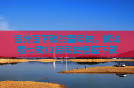 百分百下款的黑网贷，试试看七款12月网贷管控下款口子