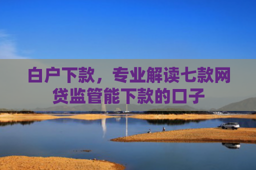 白户下款，专业解读七款网贷监管能下款的口子