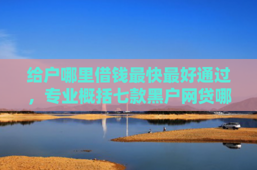 给户哪里借钱最快最好通过，专业概括七款黑户网贷哪家能下款