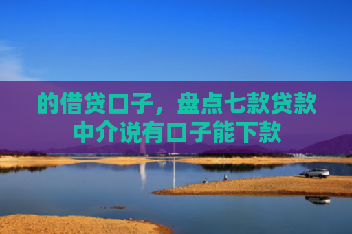 的借贷口子，盘点七款贷款中介说有口子能下款
