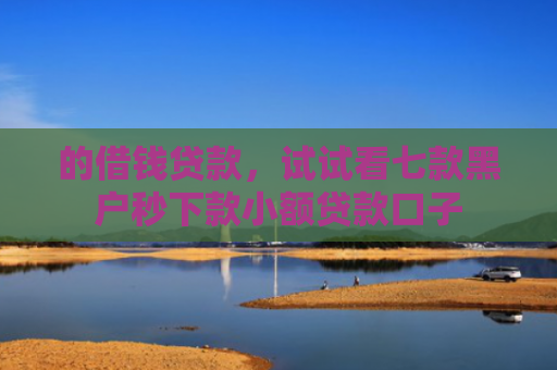 的借钱贷款，试试看七款黑户秒下款小额贷款口子