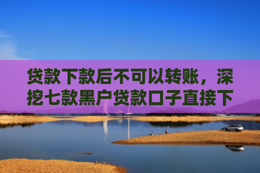 贷款下款后不可以转账，深挖七款黑户贷款口子直接下款