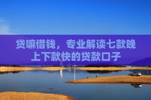 贷嘛借钱，专业解读七款晚上下款快的贷款口子
