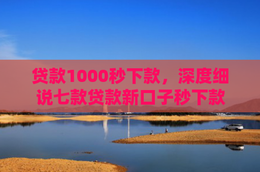 贷款1000秒下款，深度细说七款贷款新口子秒下款