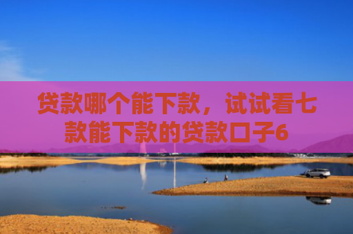贷款哪个能下款，试试看七款能下款的贷款口子6