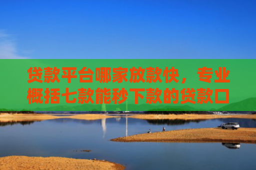 贷款平台哪家放款快，专业概括七款能秒下款的贷款口子