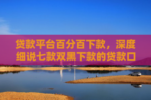 贷款平台百分百下款，深度细说七款双黑下款的贷款口子
