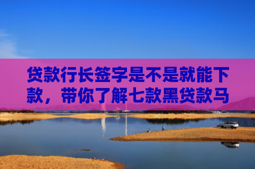 贷款行长签字是不是就能下款，带你了解七款黑贷款马上下款的口子