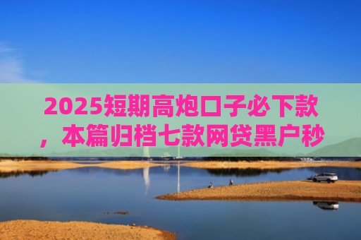 2025短期高炮口子必下款，本篇归档七款网贷黑户秒下款口子