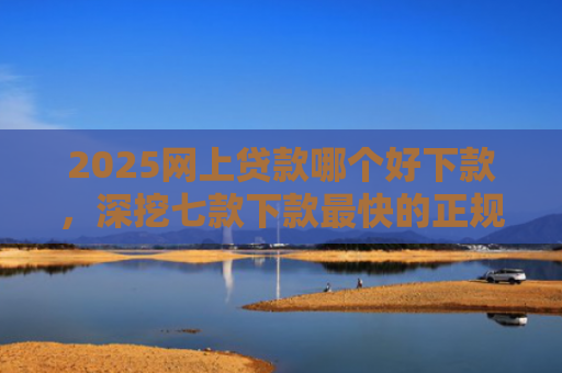2025网上贷款哪个好下款，深挖七款下款最快的正规网贷口子
