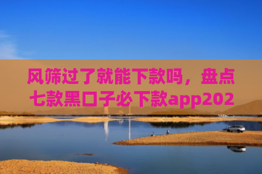 风筛过了就能下款吗，盘点七款黑口子必下款app2025下载