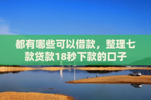 都有哪些可以借款，整理七款贷款18秒下款的口子