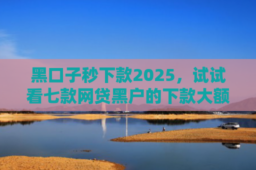 黑口子秒下款2025，试试看七款网贷黑户的下款大额口子