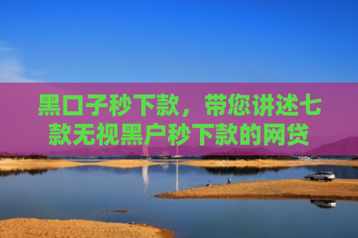 黑口子秒下款，带您讲述七款无视黑户秒下款的网贷