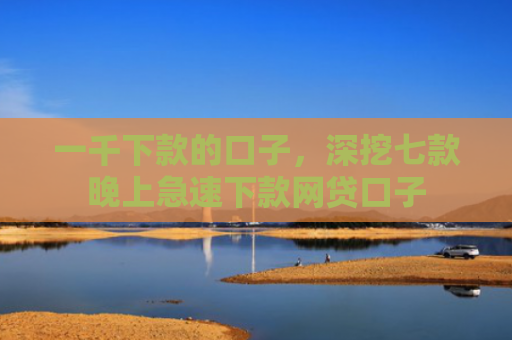 一千下款的口子，深挖七款晚上急速下款网贷口子