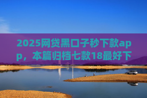 2025网贷黑口子秒下款app，本篇归档七款18最好下款的网贷口子