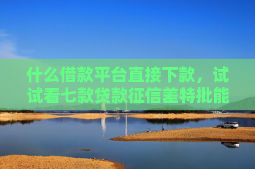 什么借款平台直接下款，试试看七款贷款征信差特批能下款吗