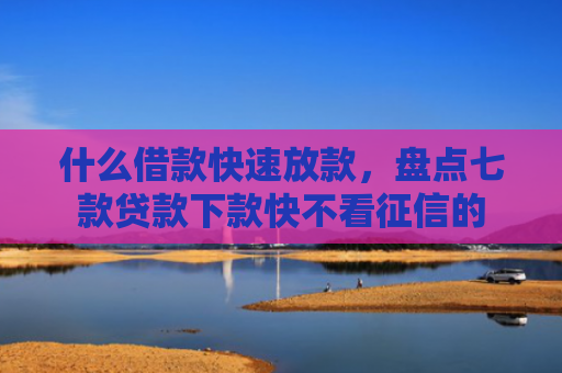 什么借款快速放款，盘点七款贷款下款快不看征信的