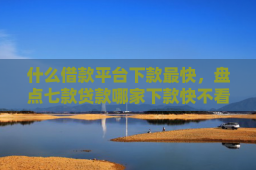 什么借款平台下款最快，盘点七款贷款哪家下款快不看征信
