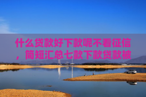 什么贷款好下款呢不看征信，简短汇总七款下款贷款被征信拦截