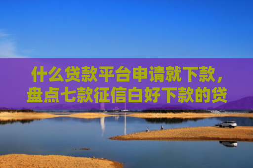 什么贷款平台申请就下款，盘点七款征信白好下款的贷款